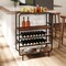 5-Tier Wine Rack with 16 Bottle Capacity and Stemware Holders for Kitchen Bar